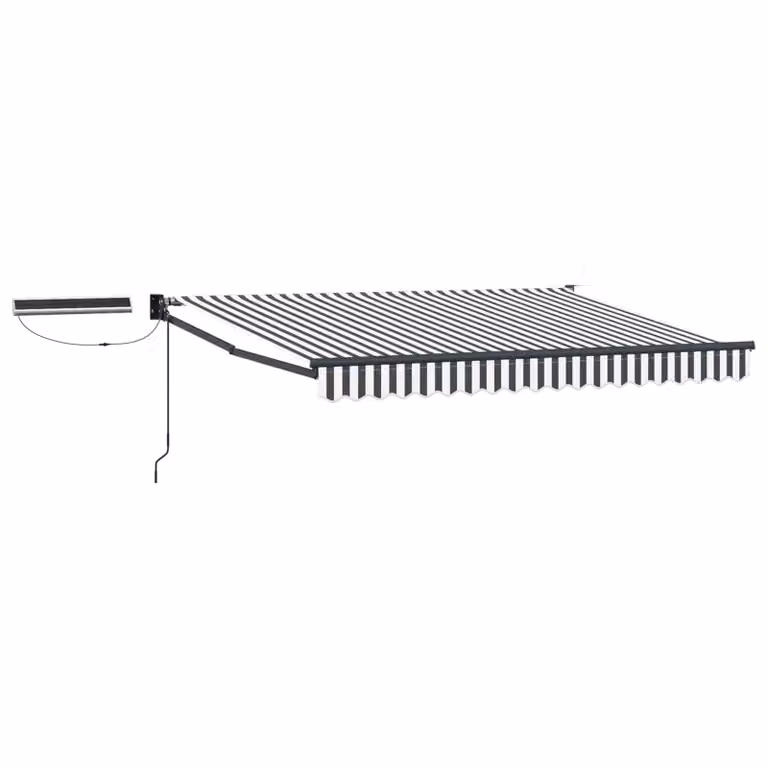 Tettuccio elettrico retrattile vidaXL in alluminio e poliestere, colore antracite e bianco, L: 3,5 m x P: 2,5 m