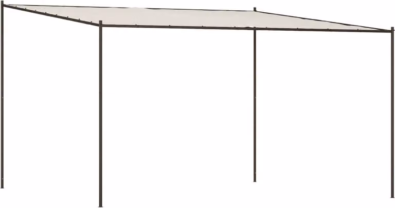Gazebo Bianco 4x4 m 180 g/m² Tessuto e Acciaio