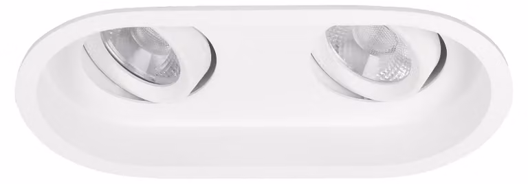 LedsC4 Downlight Play Deco Double: Lampada a incasso LED, 2782 lumen, 3000K, design moderno, colore bianco trasparente, materiali resistenti (policarbonato e alluminio), ideale per uso domestico