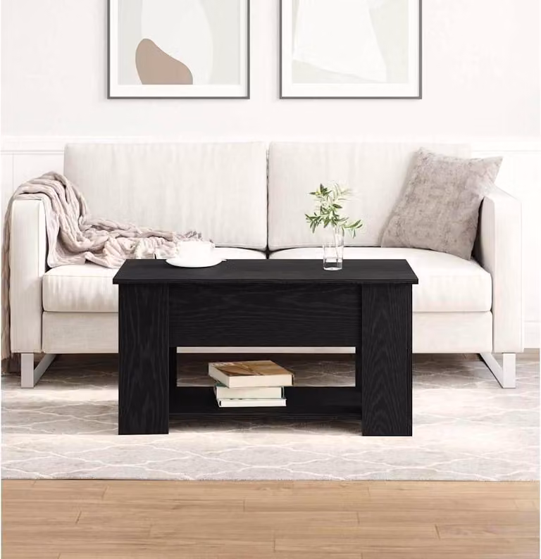 Maison Exclusive - Tavolino nero effetto rovere 79 x 49 x 41 cm Materiale ligneo