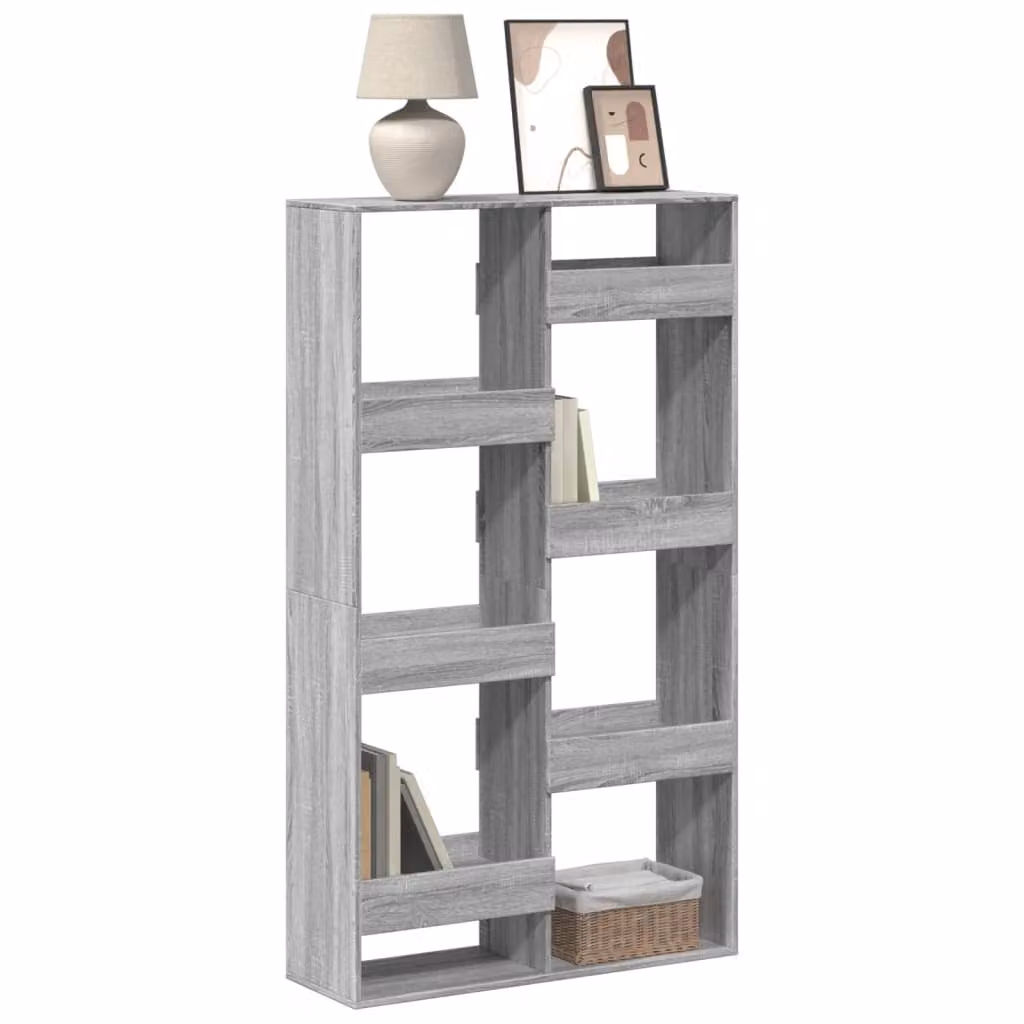 Libreria vidaXL Grigio Sonoma in Legno e MDF, L 100 cm, P 33 cm, H 175 cm