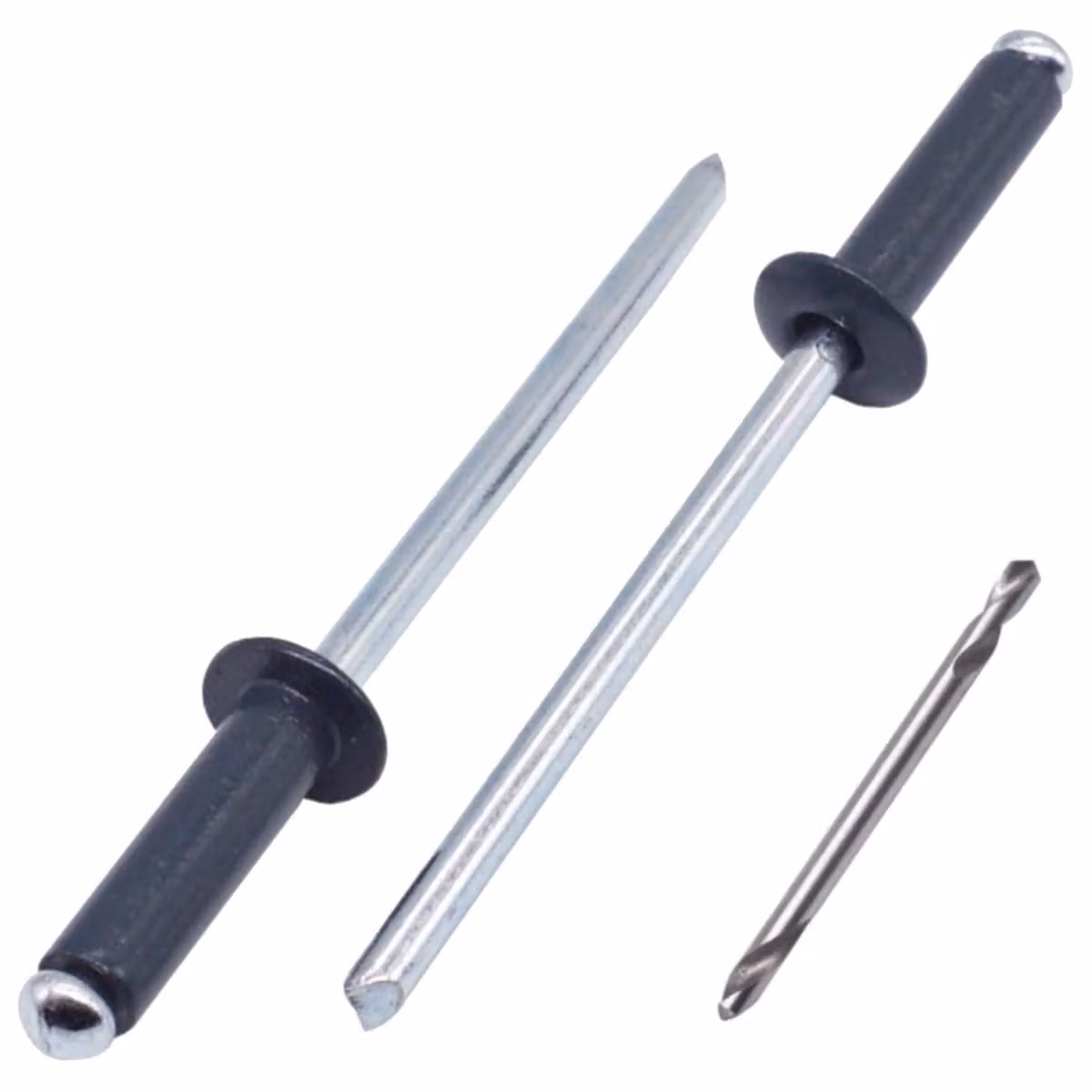 400 rivetti ciechi, 4,0 x 16 mm, in alluminio, verniciati, colore grigio antracite RAL 7016, inclusi i trapani