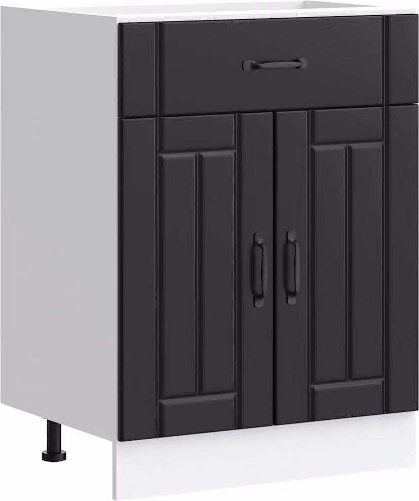 Base da Cucina Lucca Nero in Legno Multistrato