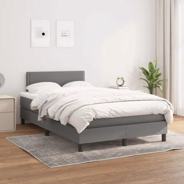 Letto Ibrido con Giroletto a Molle e Materasso vidaXL, Grigio e Bianco, L/P/H: 120 x 200 cm