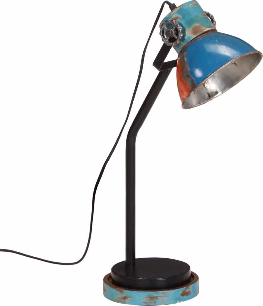 vidaXL Lampada da tavolo 25 W Multicolore 18x18x60 cm E27