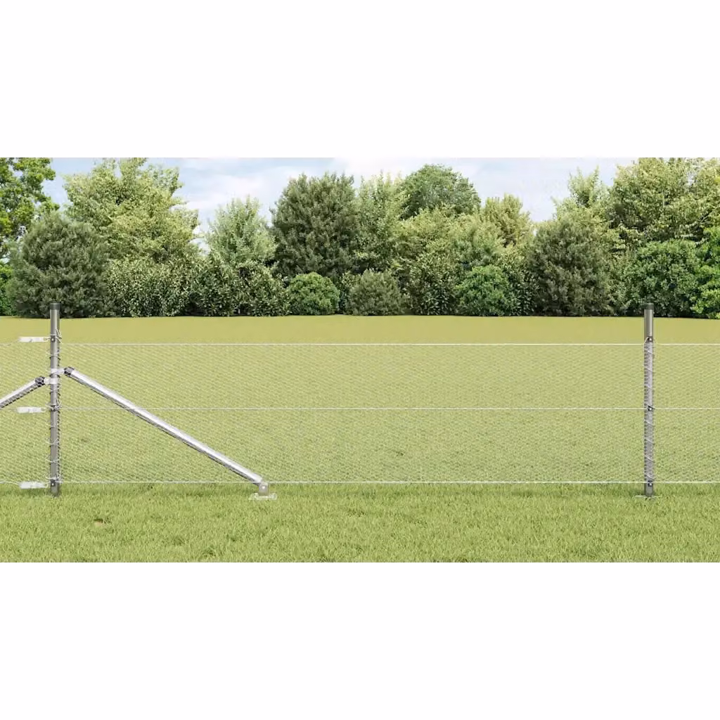 Palo per recinzione in acciaio DESIGN IN, colore argento, H: 80,0 cm, L: 14,0 cm, P: 3,2 cm – 2