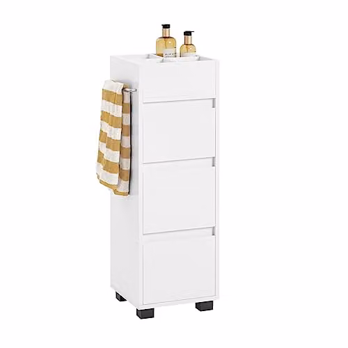 SoBuy Mobiletto Bagno Salvaspazio Mobile Stretto 30x90x30 cm Bagno