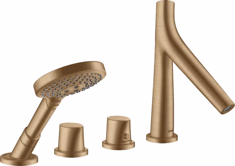 hansgrohe AXOR Starck Starck Organic 4 trous pour jante de carrelage avec thermostat, 2 consommateurs, 12426140, 12426140