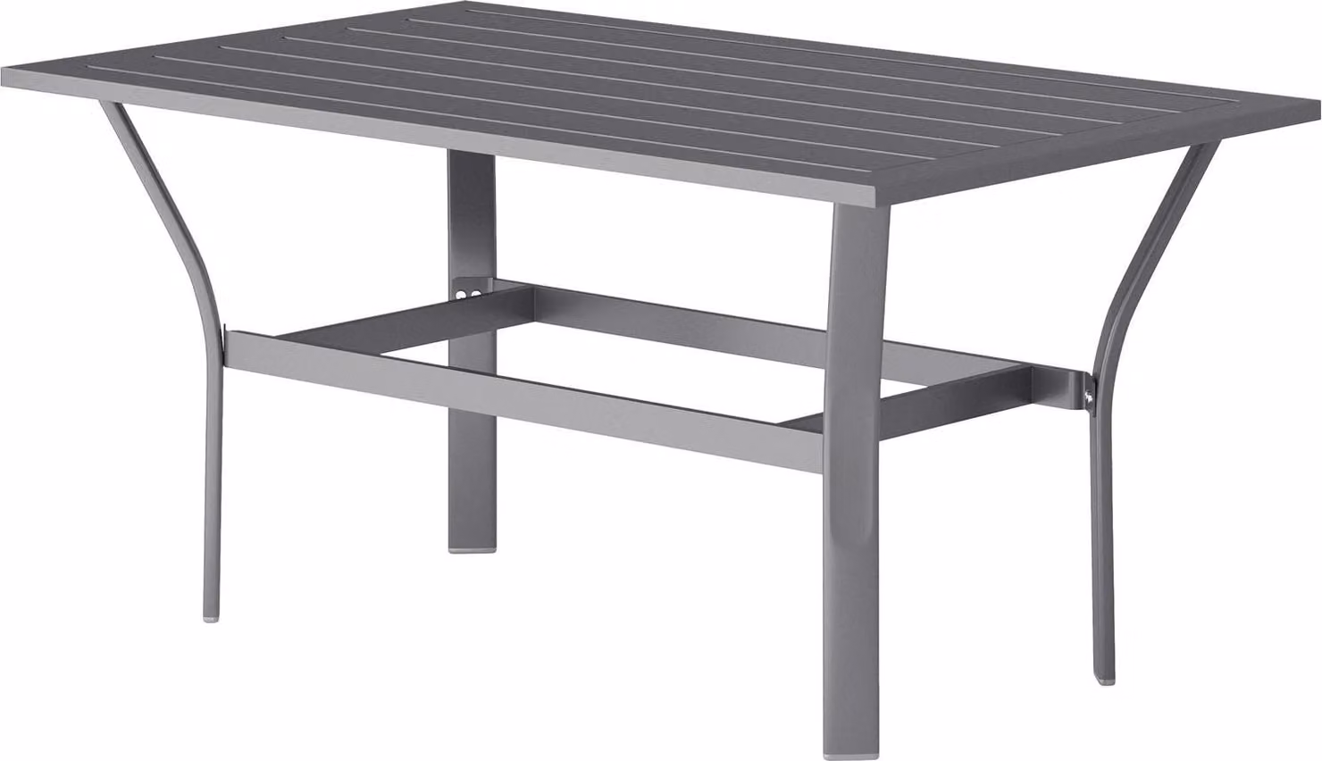 Tavolino tavolo da balcone in metallo con design a doghe tavolino resistente alle intemperie tavolo da giardino tavolo da divano di facile manutenzione tavolo da esterno per balcone giardino terrazza veranda 91,5 x 55 x 45 cm grigio scuro