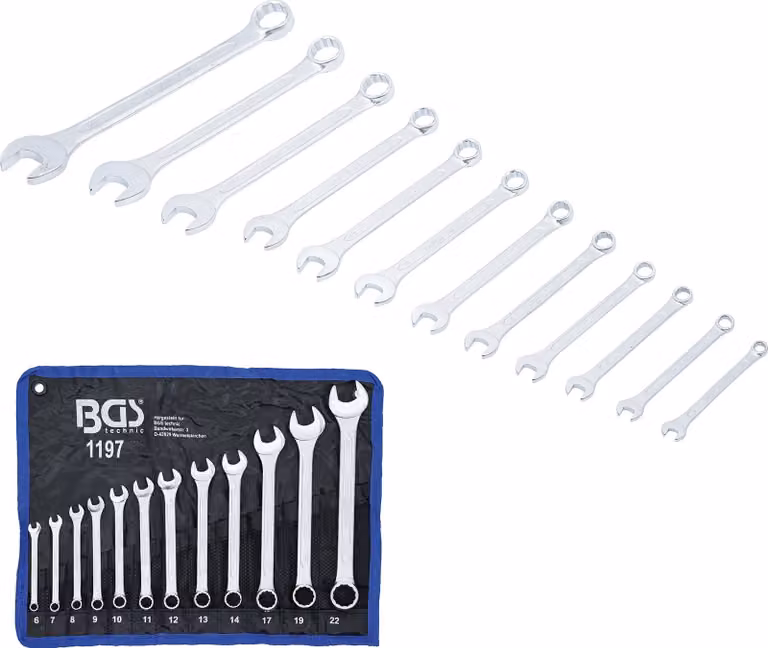 BGS Set di chiavi combinate 6-22 mm 12 pezzi - 1197