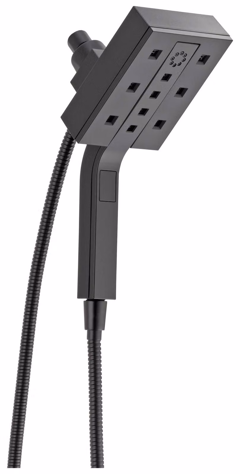 Combinazione doccia a 4 getti, due funzioni in uno, tecnologia H2Okinetic, finitura nera opaca, portata di 2,5 galloni al minuto