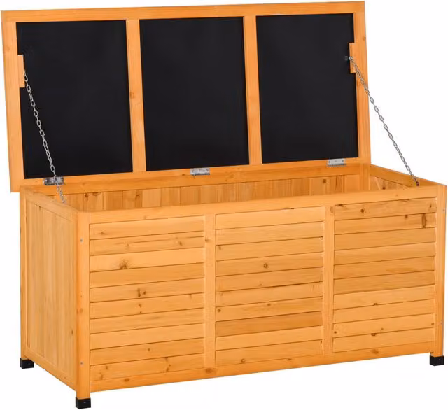 Cassa da Giardino in Legno ¨C zephmum ¨C 127x56x60 cm Naturale