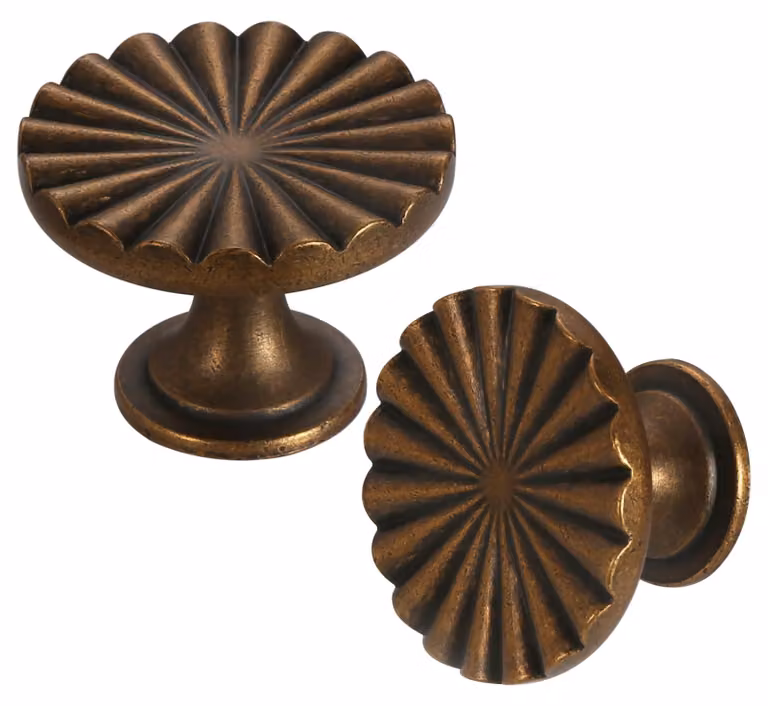 Bottoni per mobili, 12 pezzi, in bronzo, stile vintage, rotondi, con viti