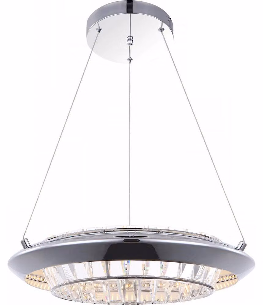 Lampada a sospensione Globo, finitura cromata, 1 LED, modello 15680