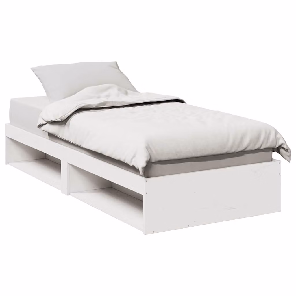 vidaXL Dormeuse in legno massello di pino bianca senza materasso L/P: 90 x 200 cm