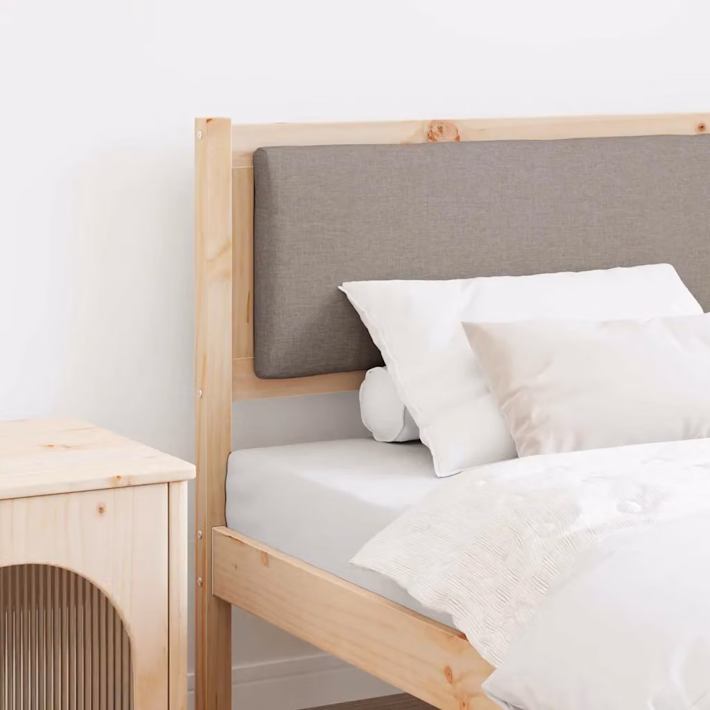Testiera per letto vidaXL in legno di pino massello marrone con finitura opaca e stile minimalista