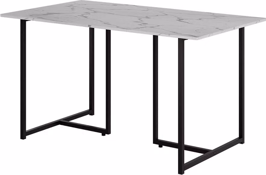 Tavolo da pranzo Vicco Merido Nero/marmo-bianco 140 x 80 cm, Model 55284