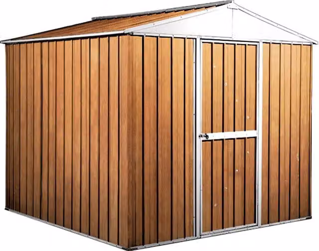 Casetta Box da Giardino in Lamiera di Acciaio Porta Utensili 275x175x215 cm Enaudi Legno