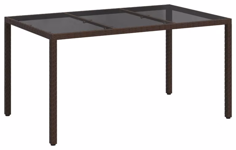 Tavolo da Giardino Marrone 150 x 90 x 75 cm polyrattan
