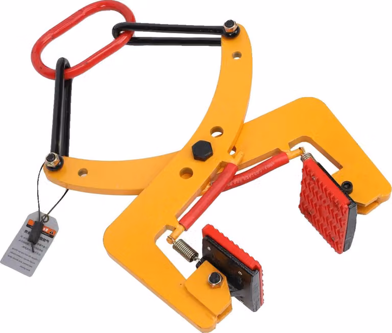 Pinza per sollevamento di pietre, capacità di carico 280 kg, con protezioni in gomma antiscivolo, 280 KG