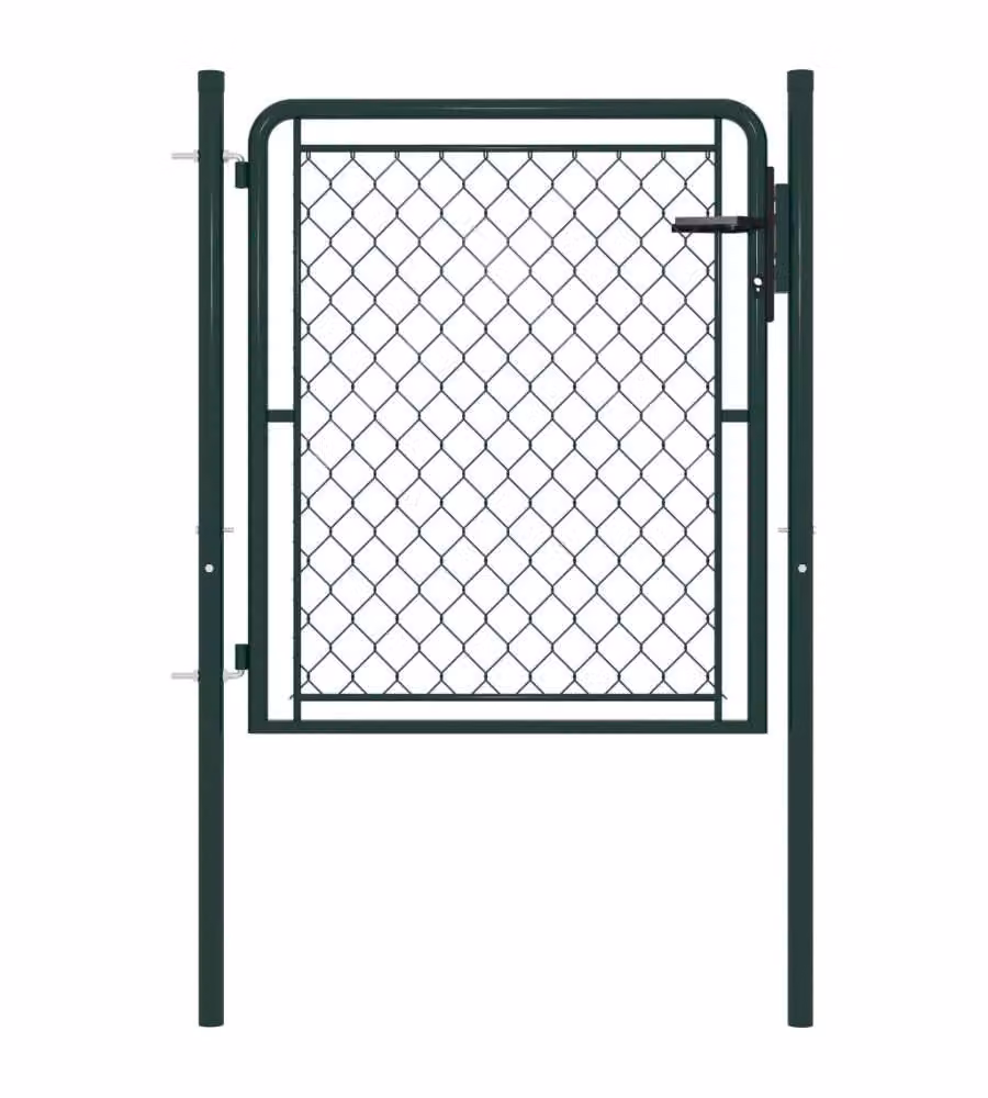 Cancello da Giardino in Acciaio 100x75 cm Verde