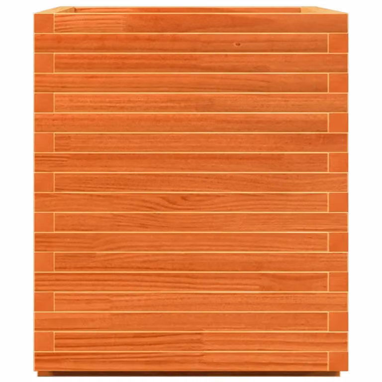 Fioriera da giardino vidaXL in legno di pino massello, colore marrone, L: 90 cm, P: 60 cm, H: 72,5 cm