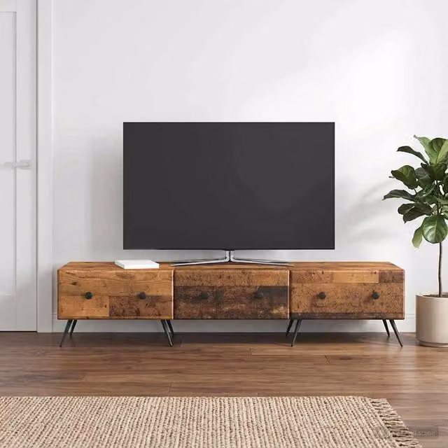 Mobile TV moderno vidaXL in legno color marrone L: 147 cm, P: 34,5 cm, H: 30 cm