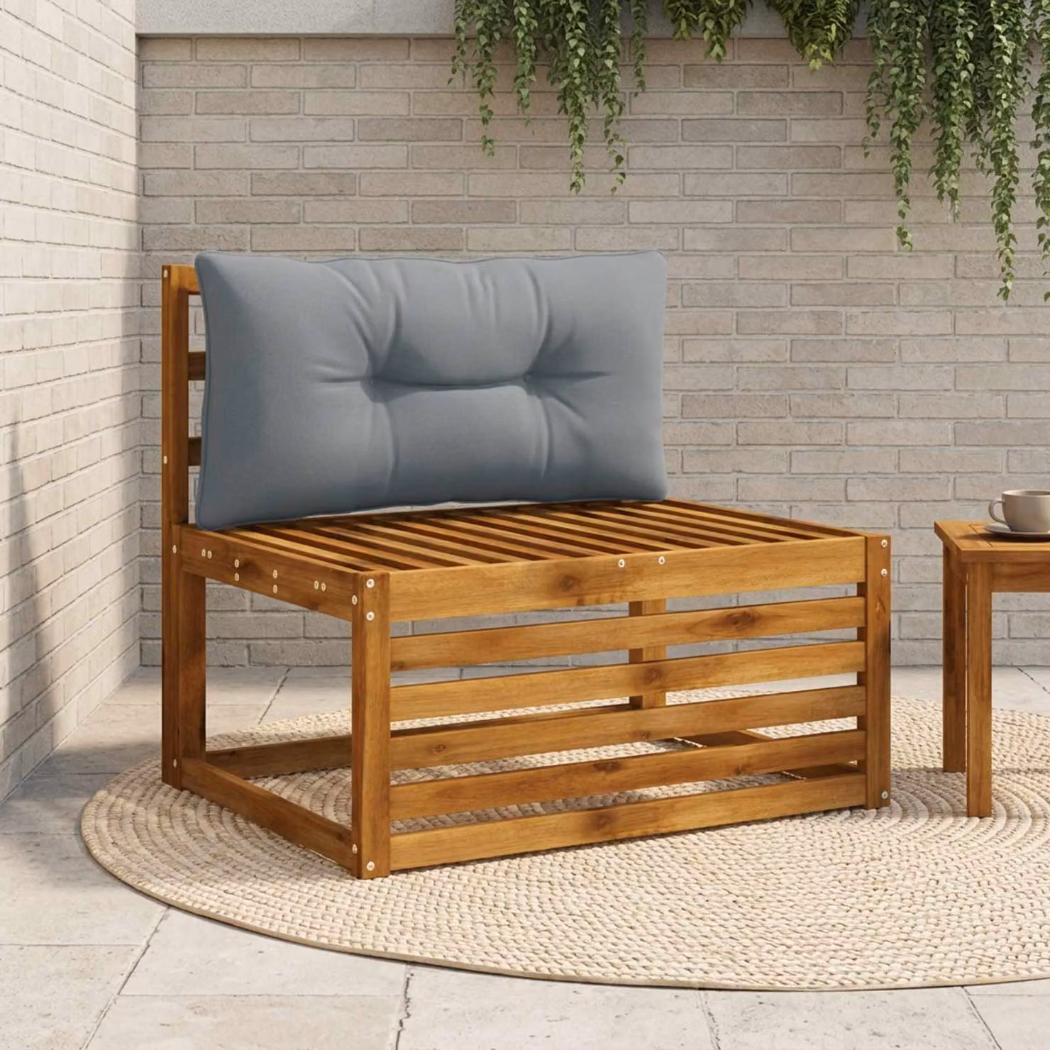 Cuscino per schienale vidaXL PUTTEN in poliestere blu con rivestimento rimovibile e lavabile