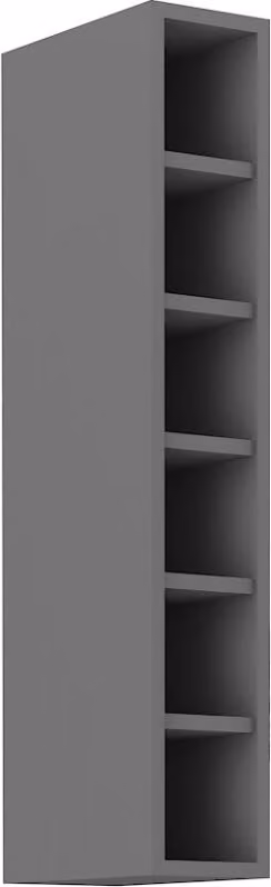 Mobile alto da cucina LUNARA - larghezza 15 cm, antracite