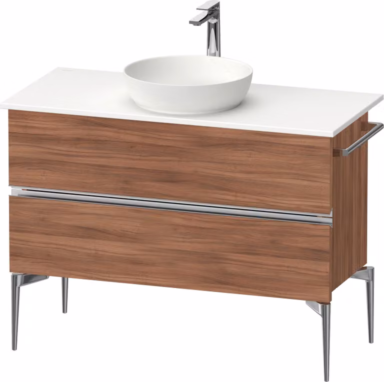 Duravit Sivida Meuble sous-lavabo sur console, 2 tiroirs, poignée profilée chromée, 1045x475x548mm, SV4659010790000, SV4659010790000