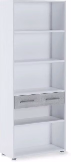 Libreria alta in part. legno finitura Larice cm. H.201 x L.80 x P.35,5