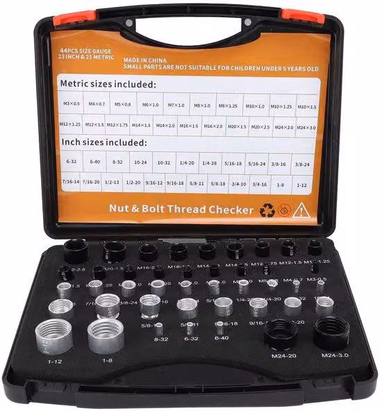 Misuratore di filo metrico 44 - 23 pollici - Montaggio individuale - Misuratore pratico a vite e dado