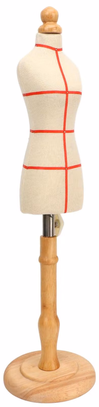 Manichino da sartoria, regolabile, con braccia in legno e supporto, modello 2