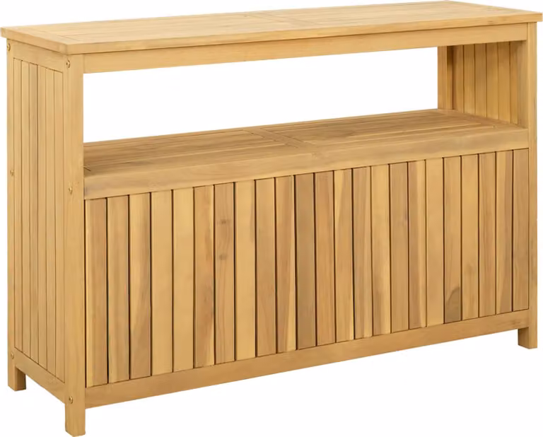 Tavolo consolle da giardino Acacia chiaro 110 x 35 x 75 cm