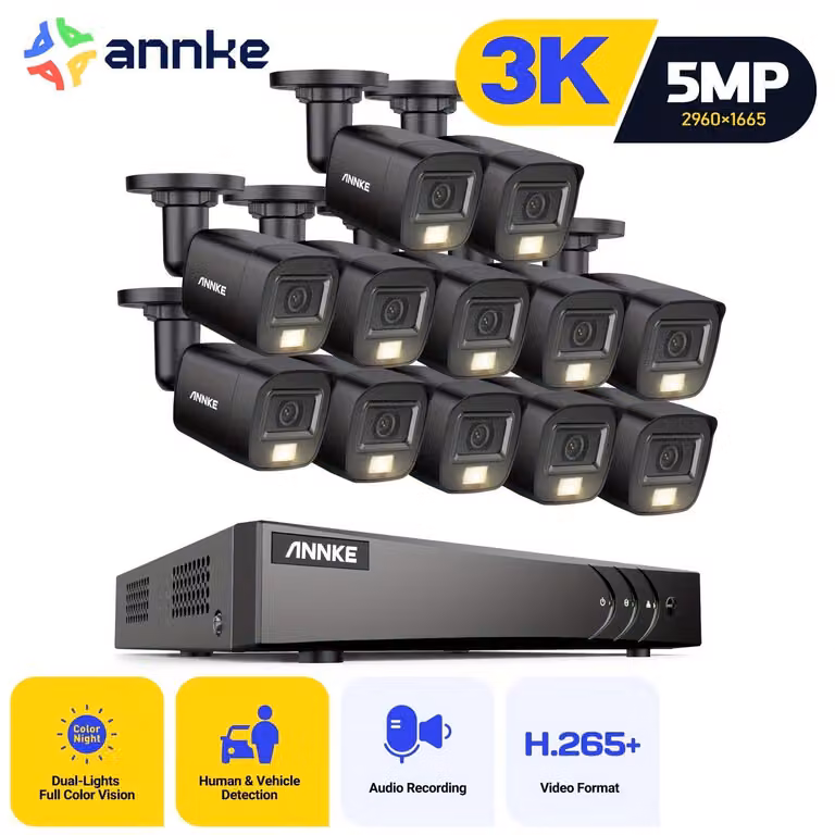 Sistema di videosorveglianza - Telecamera di sicurezza - Monitoraggio tramite telecamere - Telecamera CCTV - Kit di videosorveglianza