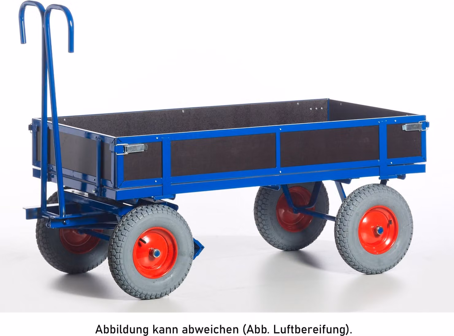 Carrello a mano Rollcart con sponde in legno 1960x960x480 mm Pneumatici