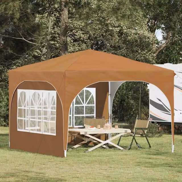 Gazebo a pop-up DESIGN IN per feste, Beige, L 290 x P 290 x H 245 cm