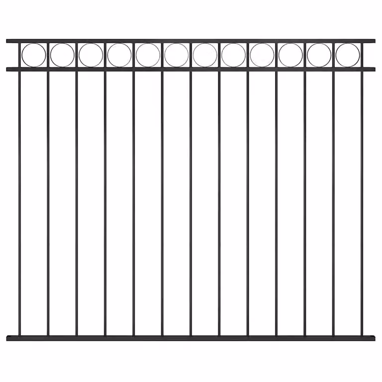 Pannello di recinzione ASSEN vidaXL in acciaio nero L: 163 cm, H: 150 cm
