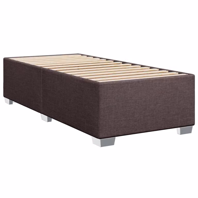 Giroletto senza Materasso Marrone Scuro 80x200 cm Tessuto