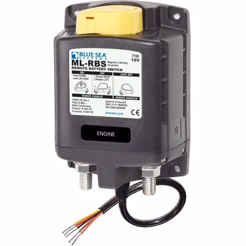 Solenoide bistabile Blue Sea Systems in ottone e rame con finitura nera e blu – 2