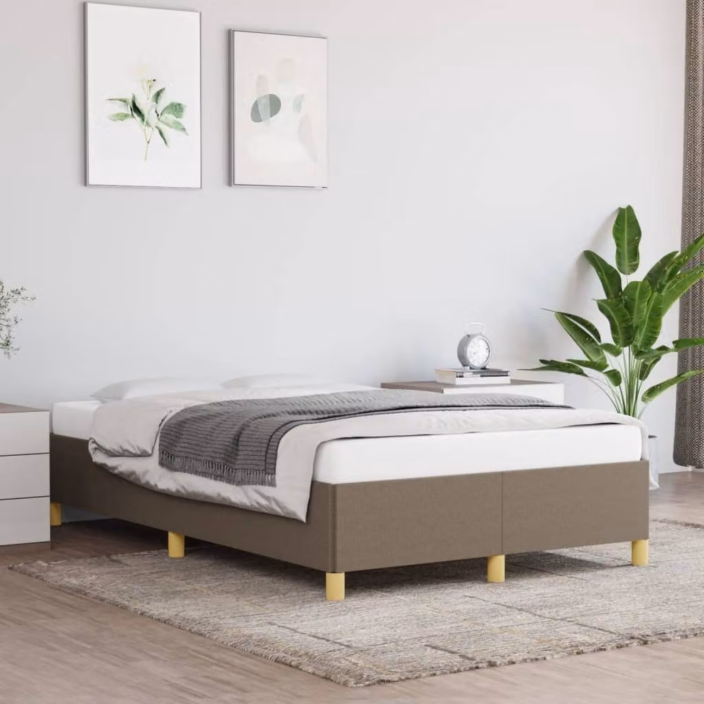 The Living Store struttura letto taupe 120x200 cm in tessuto