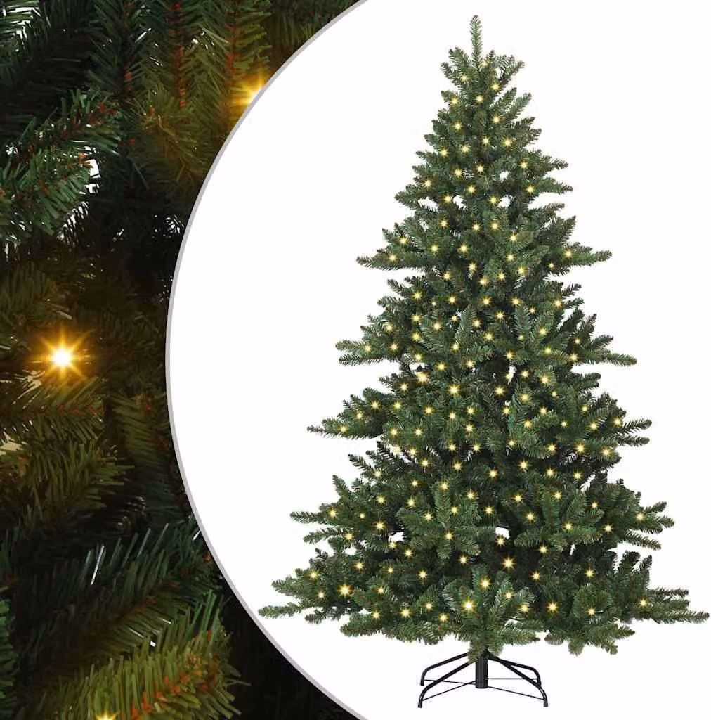 Albero di Natale Artificiale con Rami Pieghevoli Verde 180 cm