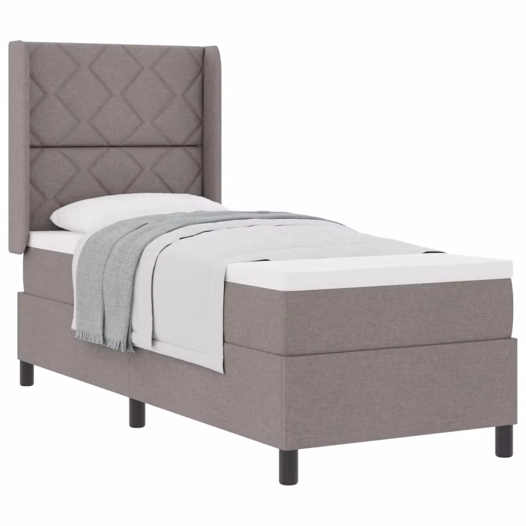 Letto ibrido con molle e schiuma vidaXL in tessuto beige e grigio L/P/H: 200 x 80 x 203 cm – 2