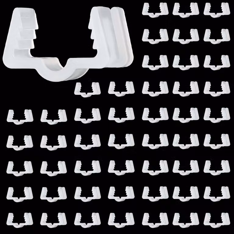 50 ganci in plastica per decorazioni natalizie da utilizzare all'esterno