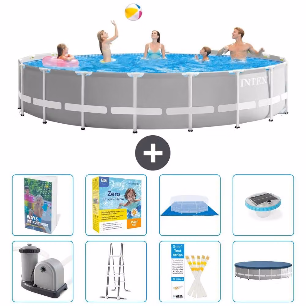 Struttura per piscina a forma di prisma - 549x122 cm - composta da 7 elementi - modello S526
