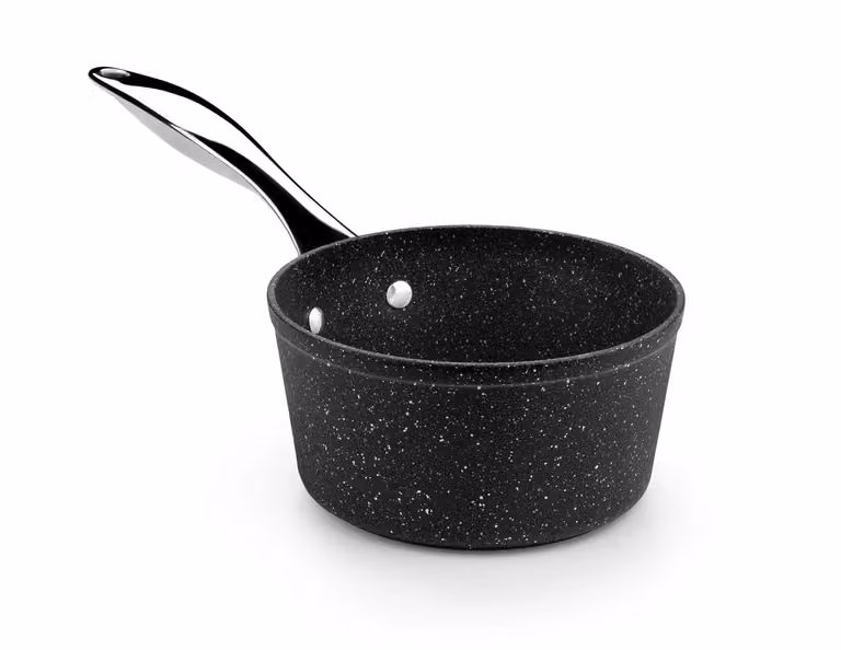 Casseruola bassa Mineral in alluminio antiaderente per induzione con manico, diam. 16cm