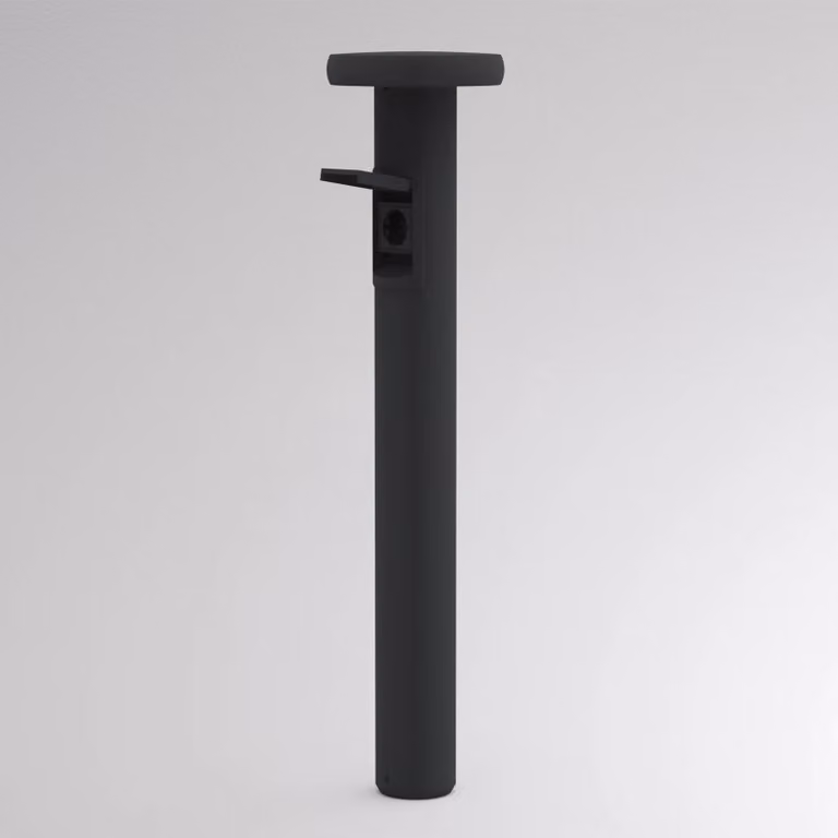 Molto Luce Lampione a LED CIRC, accensione/spegnimento, presa antracite 82 cm IP65 CIRC, Nero, Alluminio, Moderno
