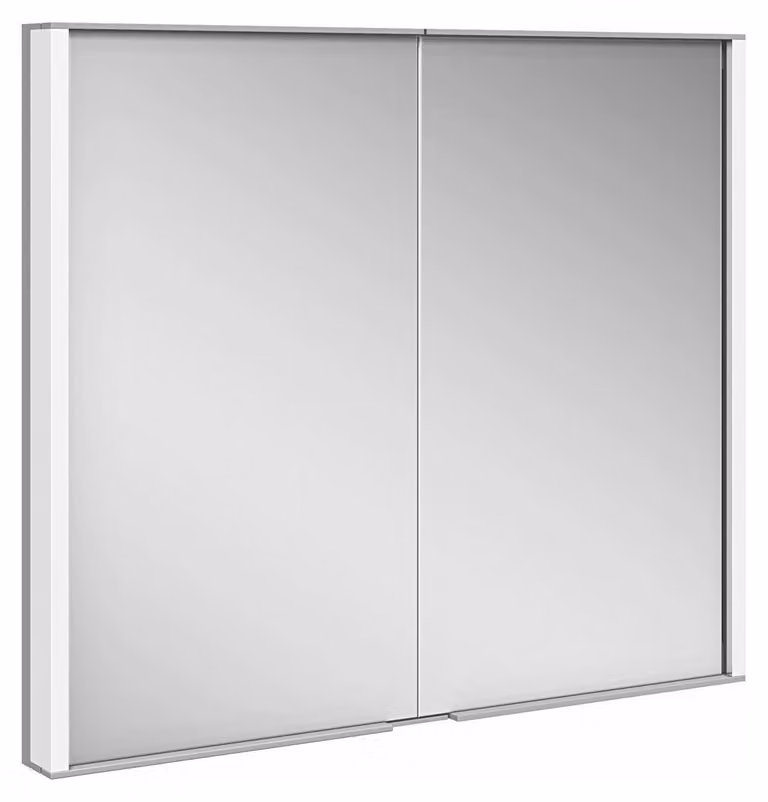 KEUCO ROYAL MATCH armoire de toilette encastrable, 2 portes en miroir double cristal, 800mm, 12812171301, 12812171301