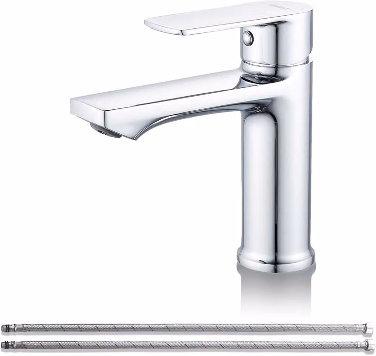 Miscelatore monocomando per lavabo, diametro 96 mm, cromato, per bagno