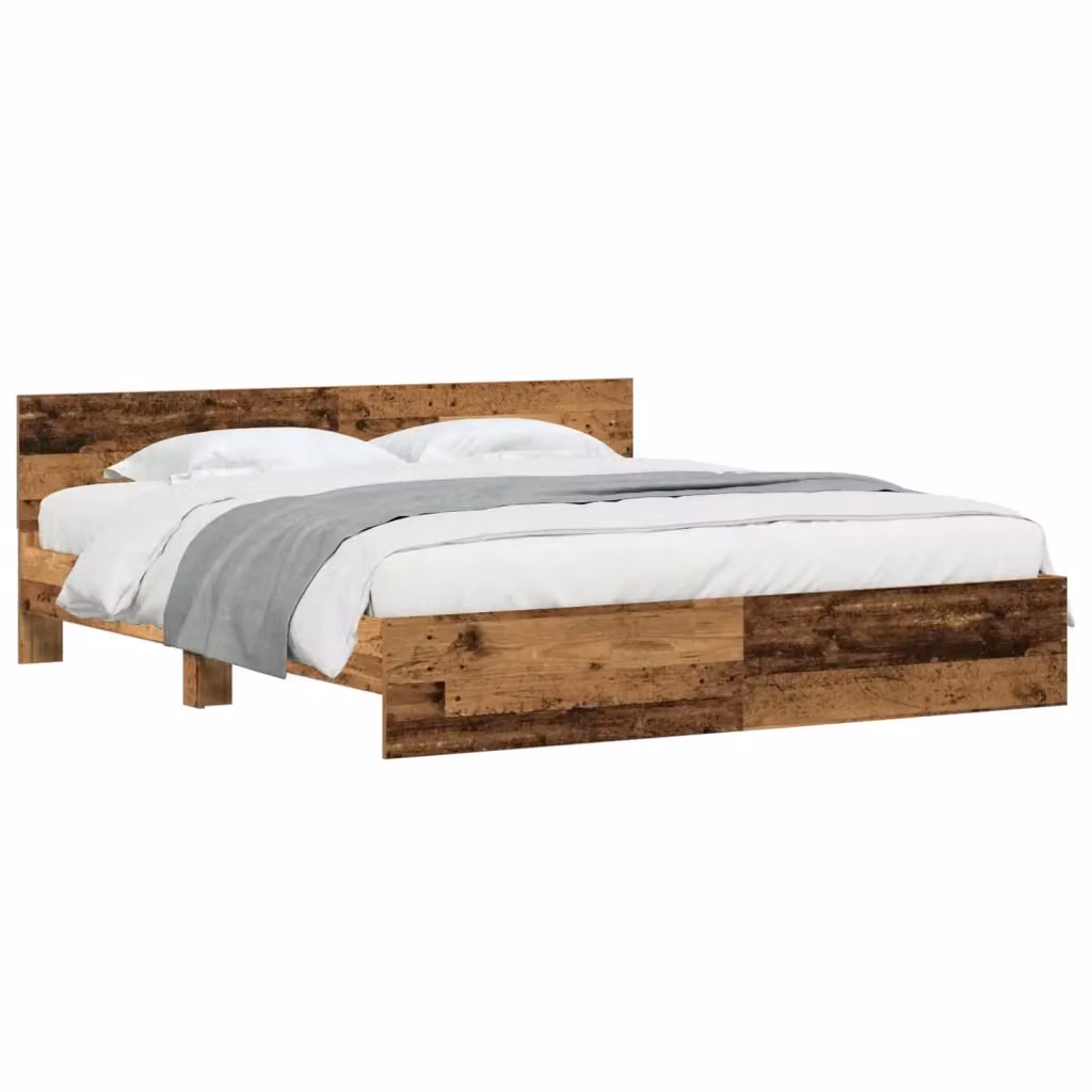 Struttura letto con testata vidaXL in legno color marrone L/P/H: 180 x 200 x 70 cm – 2